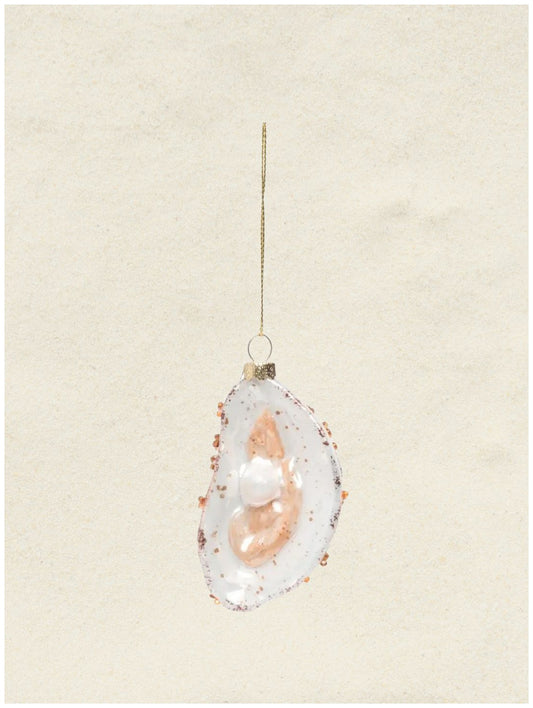Ornament - Glass Oyster Shell Pearl